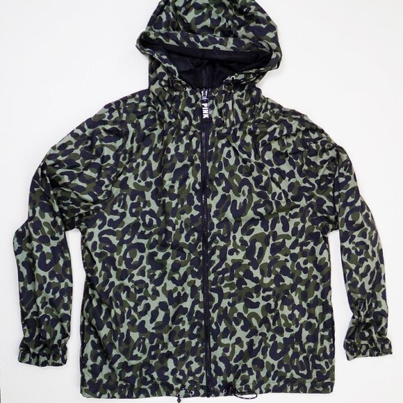 NEW VS PINK campus anorak windbreaker camo light jacket zip up hood - Picture 1 of 11